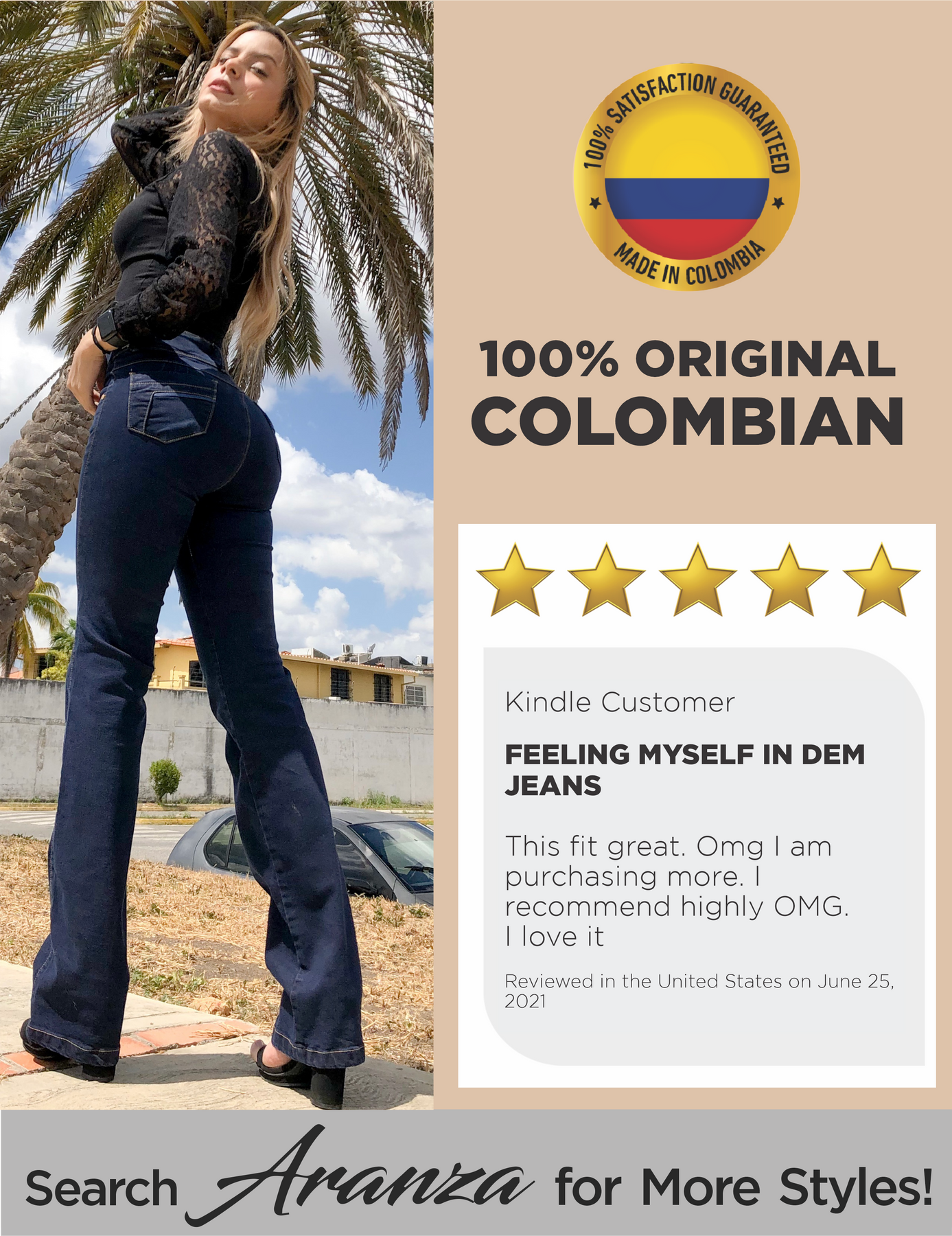 Push Up Jeans para Mujer Pantalones Colombianos Levanta Cola Butt Lifter