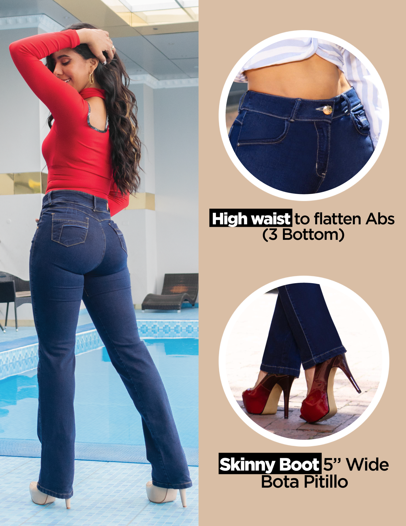 Colombian Butt Lifting Jean Melisa women high waist waisted mujer levanta  lift colombianos denim cola blue pants stretch pantalones booty plus PUSH  UP rise lifter colombiano pant stretchy alta pantalon shaping –